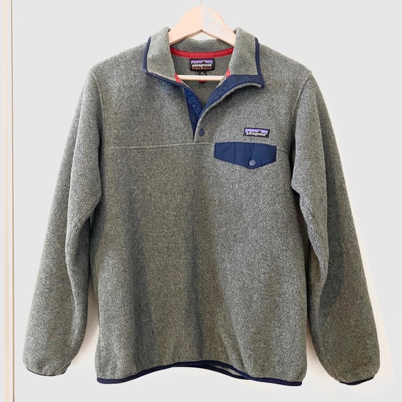 Patagonia Tops - Patagonia Grey, Navy, Red Snap-T Fleece Pullover